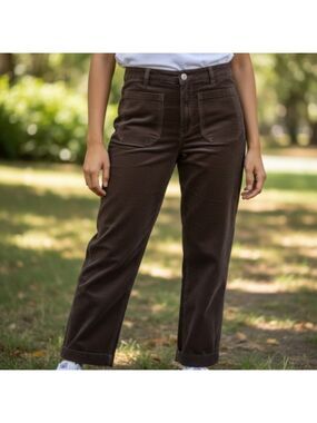 NwOT Never Worn Free People Womens Velvety 12 Pants in Chocolate Brown